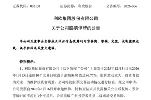 A股翻倍牛股利欧股份停牌核查