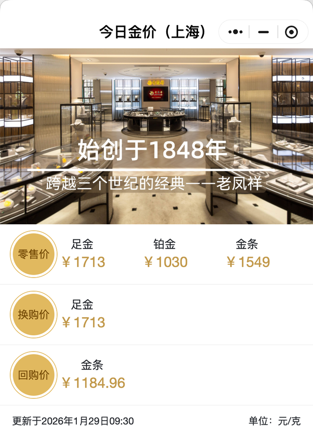 4天连破6道整百关口！现货黄金涨破5500美元，金饰克价首次站上1700元