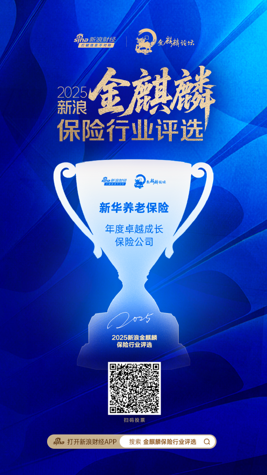 新华养老保险获评“年度卓越成长保险公司	”